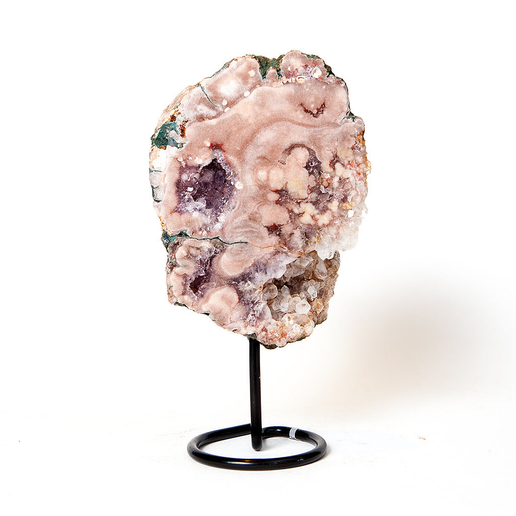 Pink Amethyst Slab Sculpture on Stand v3 Hollywood