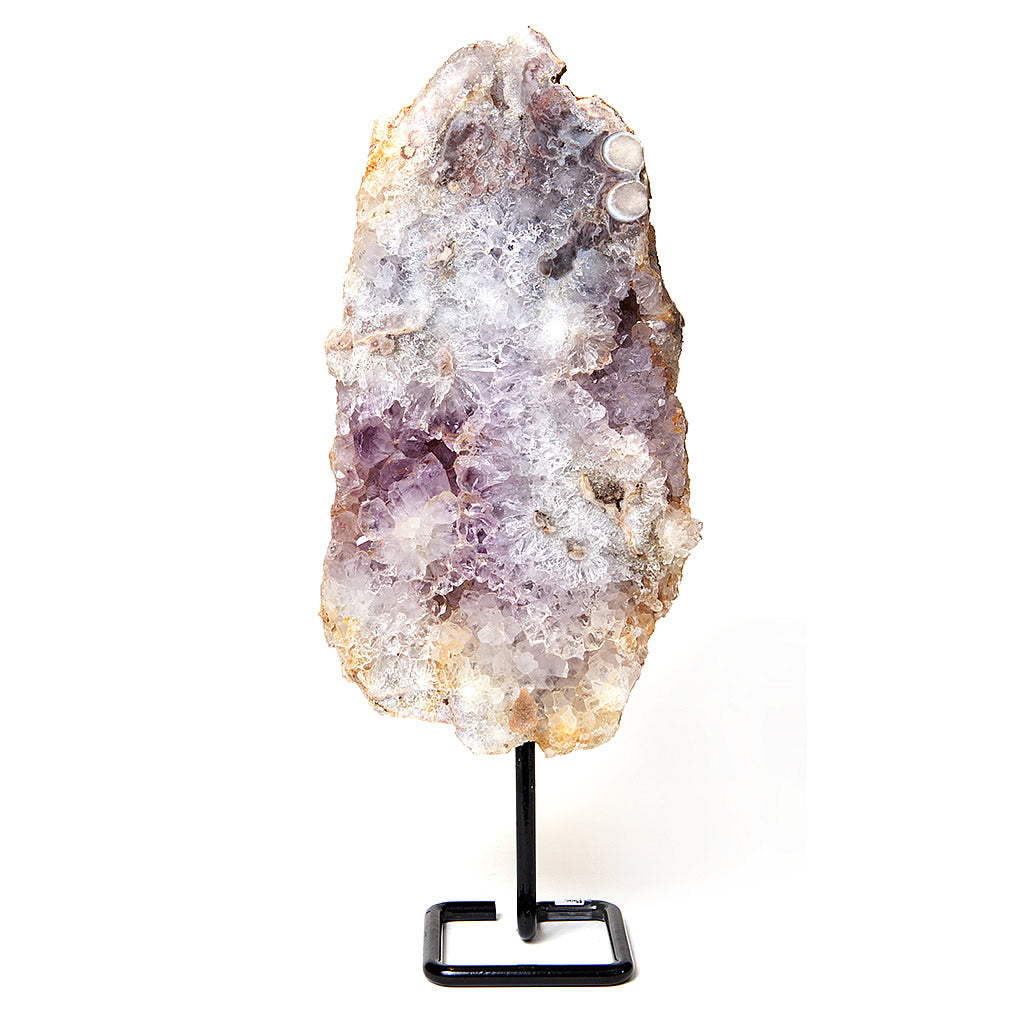 Pink Amethyst Slab Sculpture on Stand v7 Hollywood