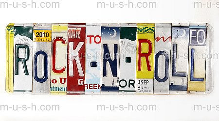 License Plate Signs ROCK AND ROLL Hollywood