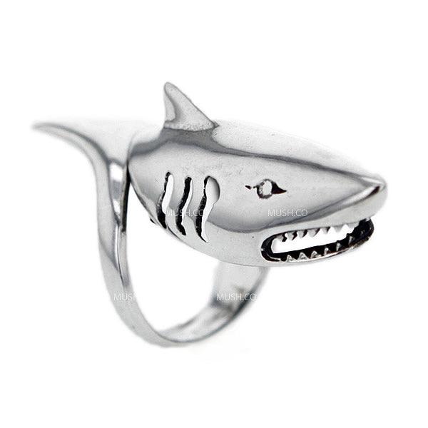 Shark Sterling Silver Ring Hollywood