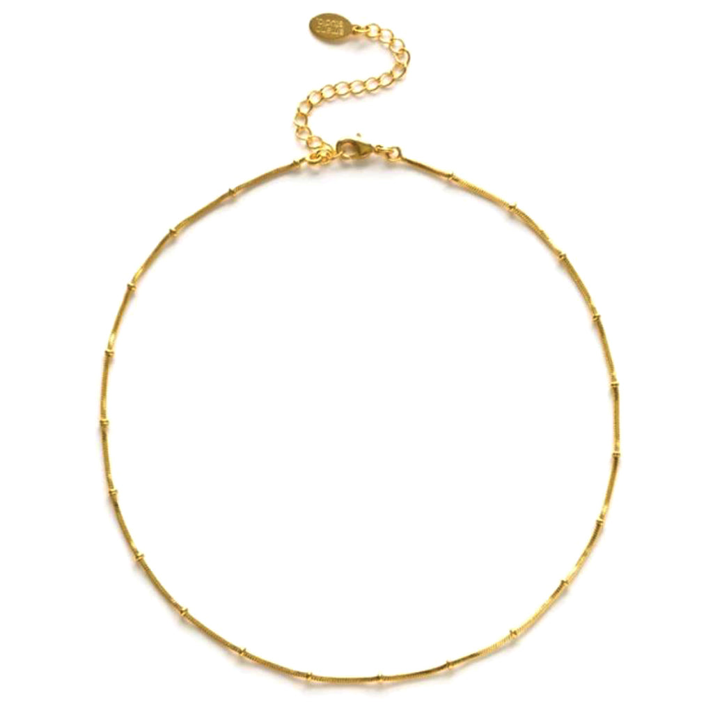 Snake Chain Choker in 14K Gold Plated Brass Hollywood