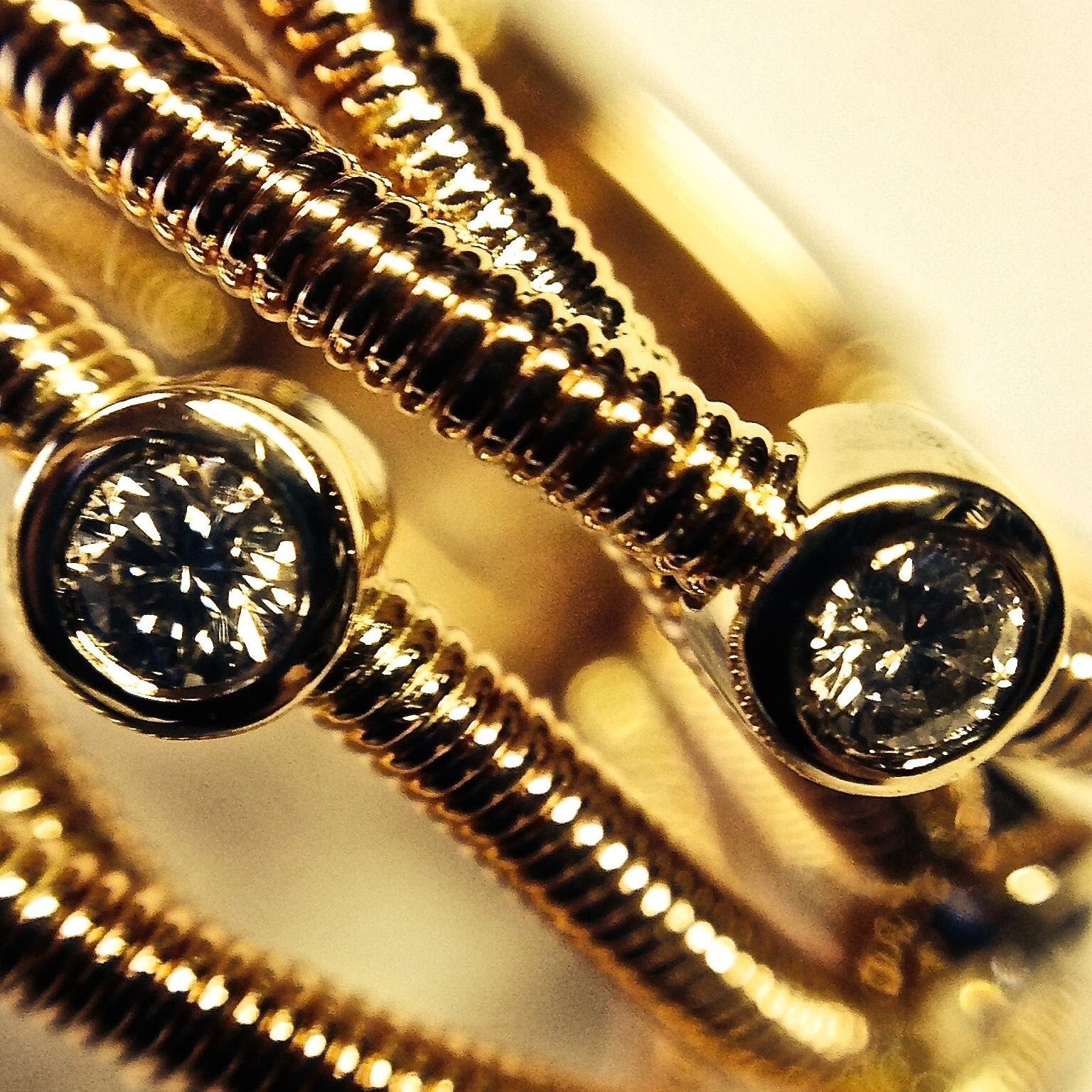 "Diamond Coils" Rose Gold Ring by Kupfer Design