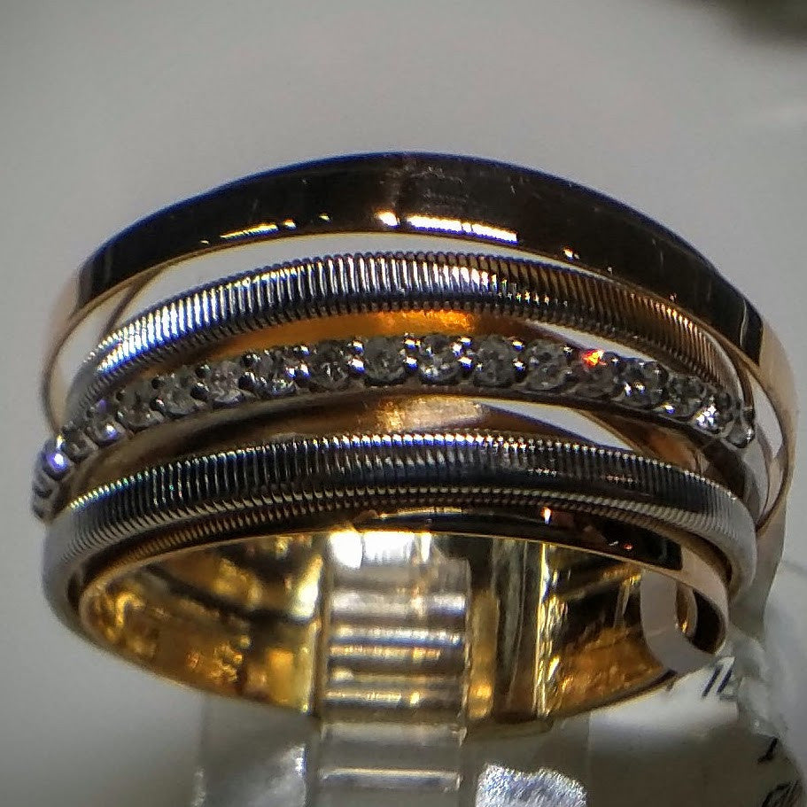 Multi-Band Ring of Rose & White Gold by Kupfer Design