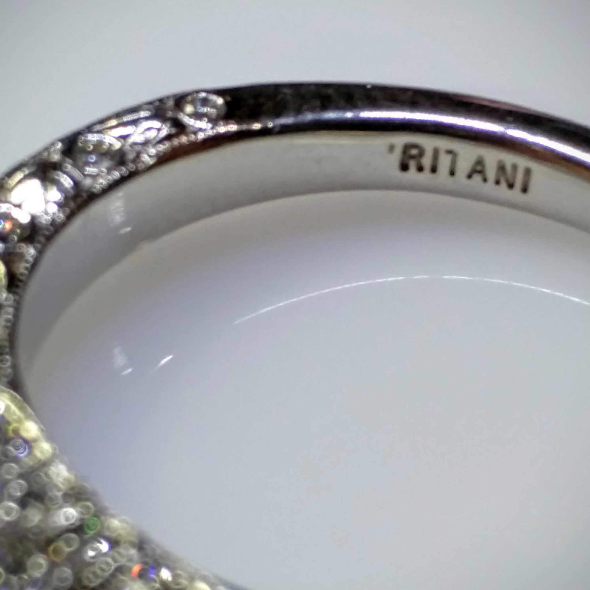 Ritani Platinum Engagement & Wedding Ring Set (without center diamonds)