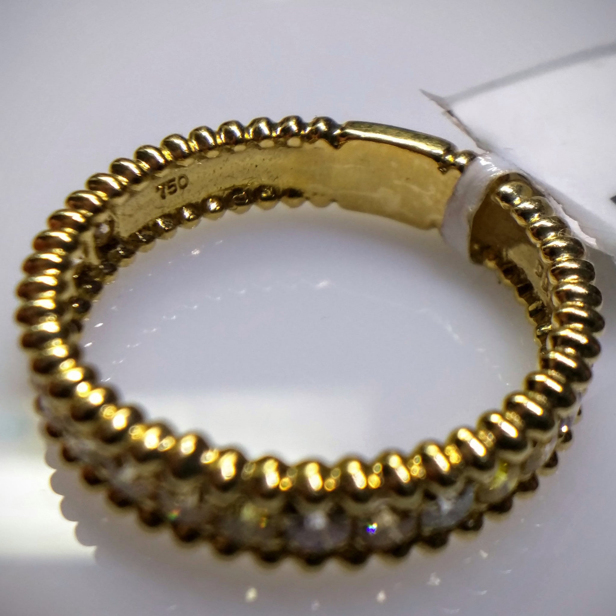 Yellow Gold Diamond "Beaded" Ring by Kupfer Design
