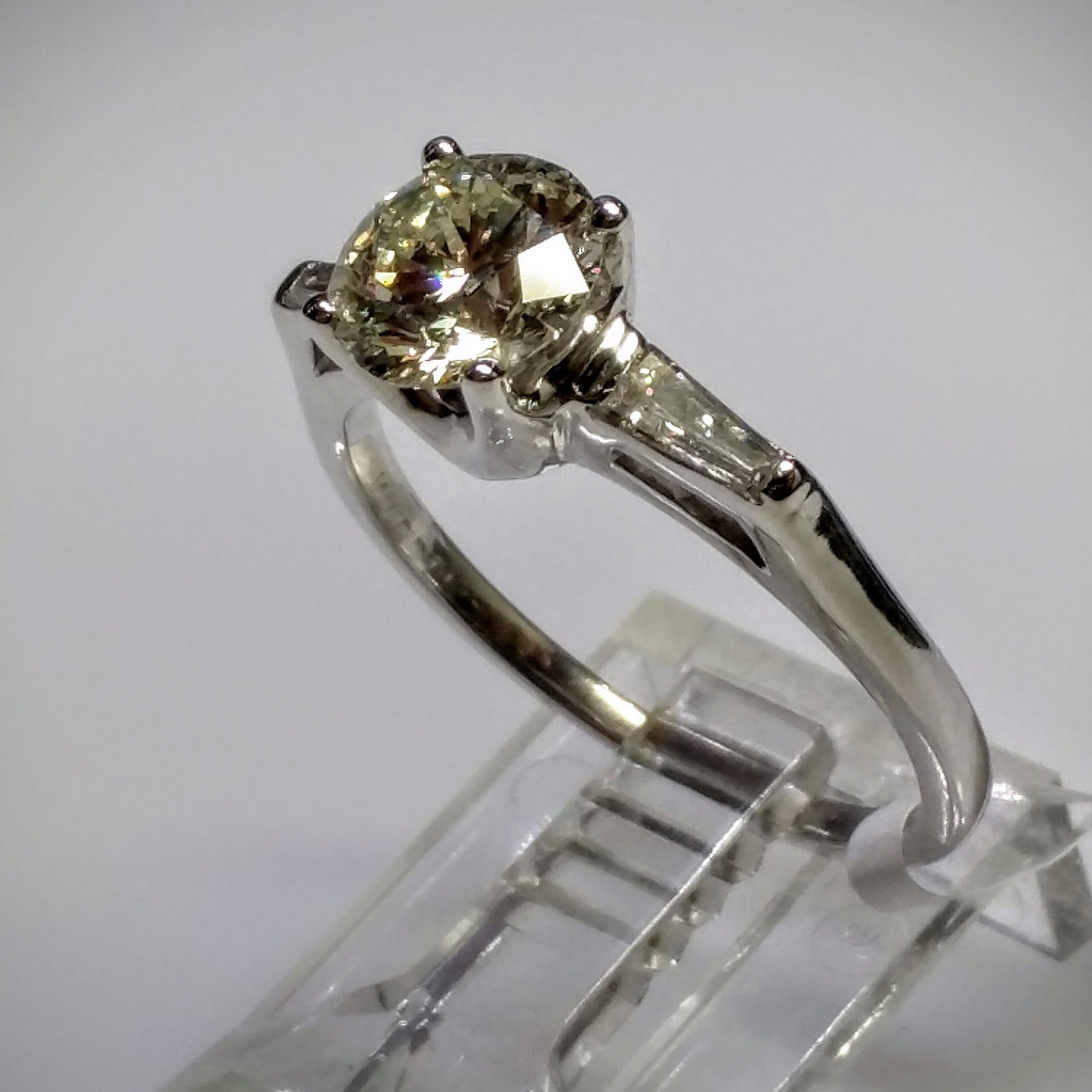 Engagement Ring in 18kt White Gold by Emily. K