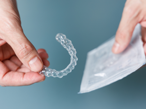 Photo showing the Invisalign system.