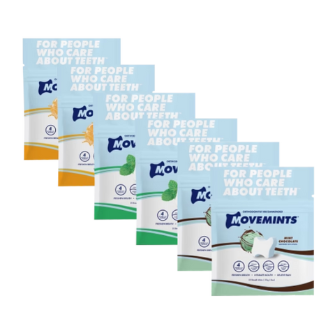 Image showing three different flavors of Movemints that you can include in your bundle.