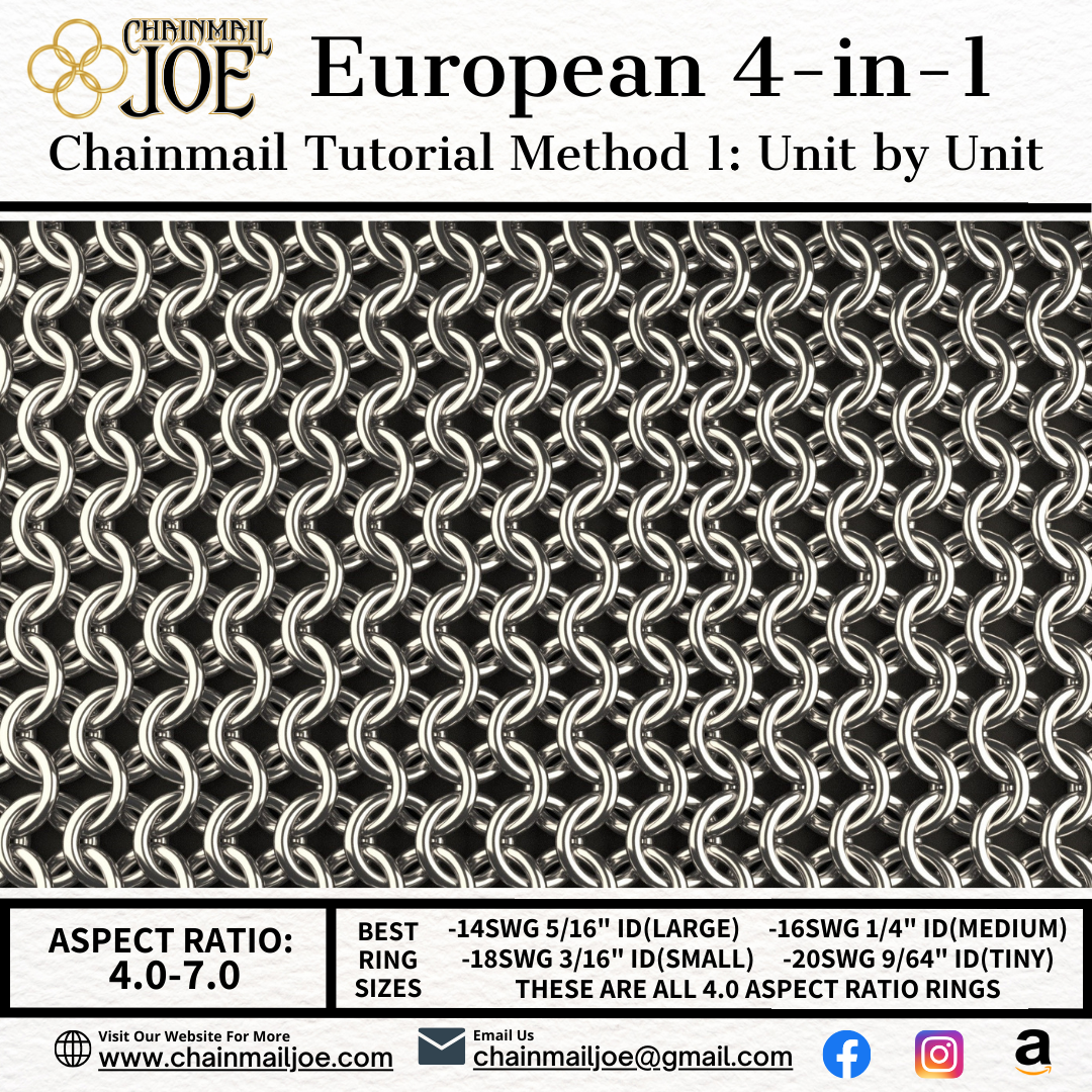 Chainmail Joe European 4 in 1 Tutorial #1 - Unit-By-Unit Method - Chainmail  Joe