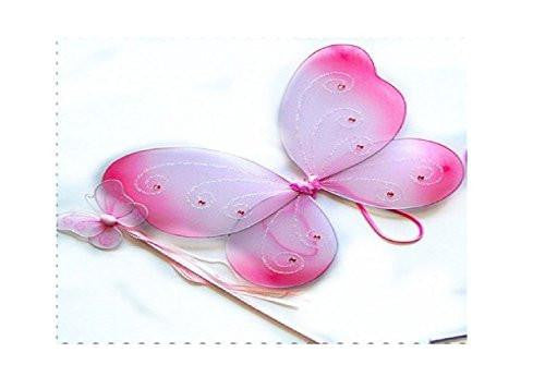 pink fairy wings and wand
