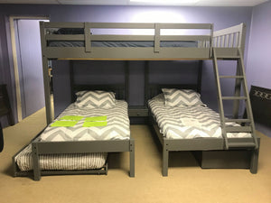 dark grey bunk beds