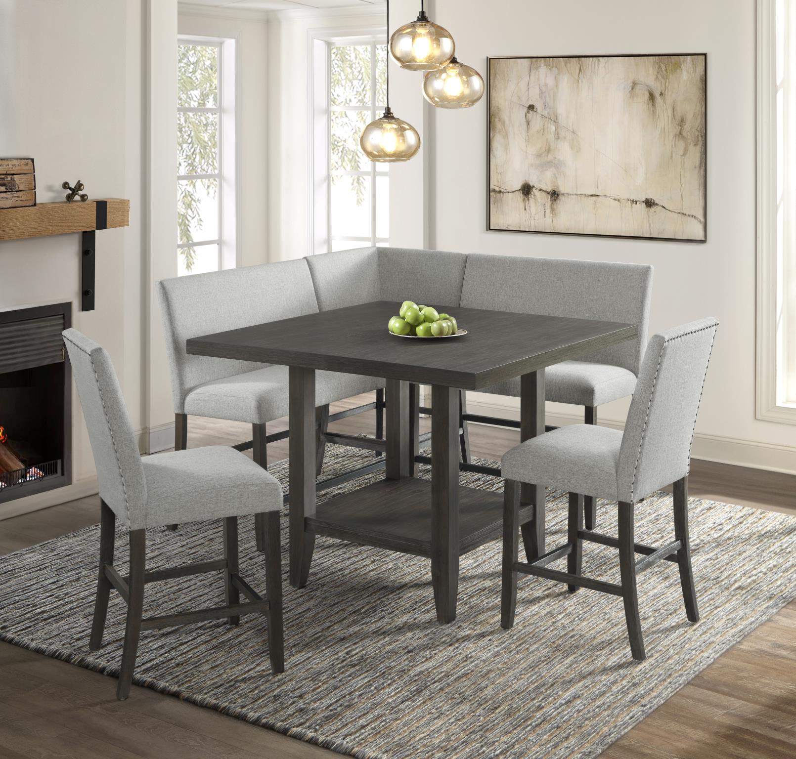 Weekly Or Monthly Classic Casual Complete Corner Nook Dining Set Community Furnishings