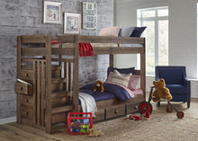 WEEKLY or MONTHLY. Chestnut Safety Stair Bunkbed