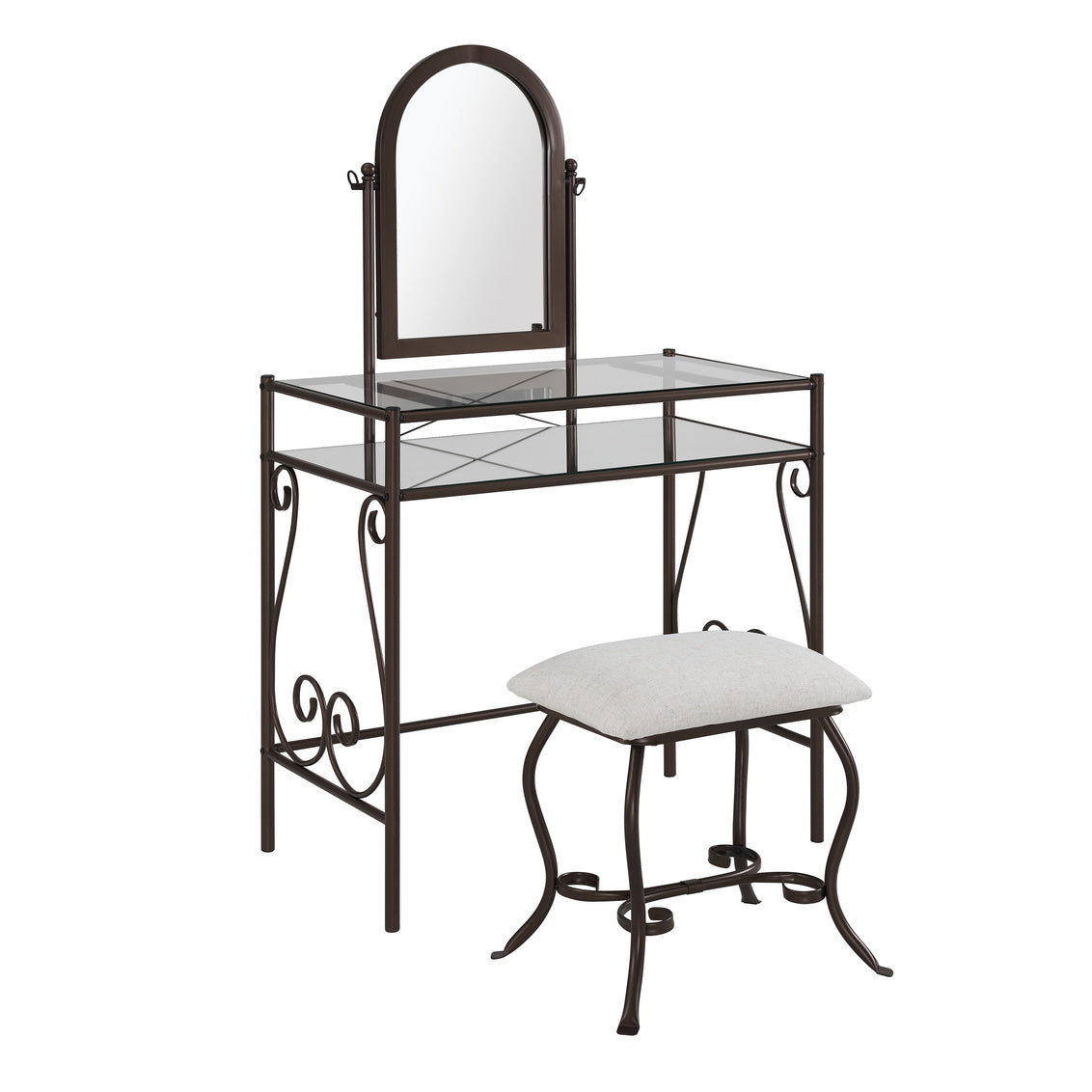 Clarisse Metal Vanity Set Community Furnishings