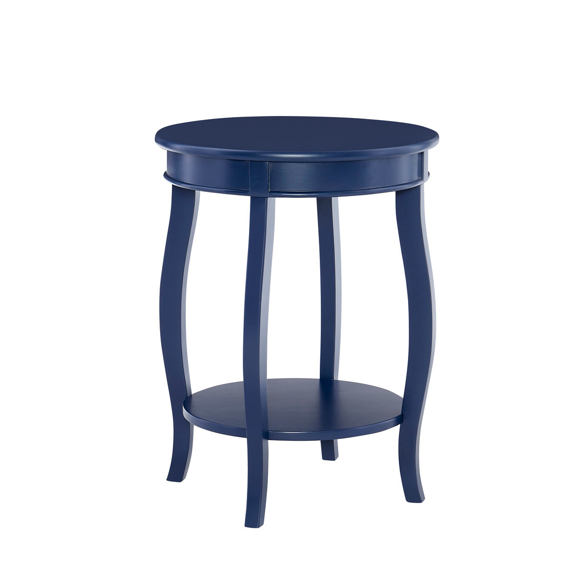 navy round side table