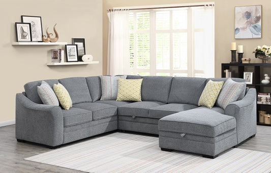 WEEKLY or MONTHLY. Sweet Aurora Brown Sectional with FULL Sleeper –  Community Furnishings