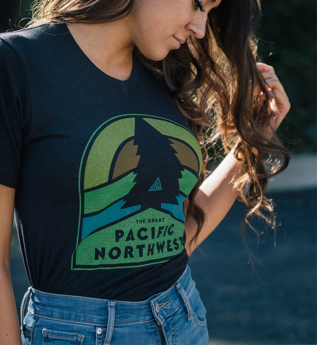 Goodfellow Great Pacific Northwest T-Shirt S Green