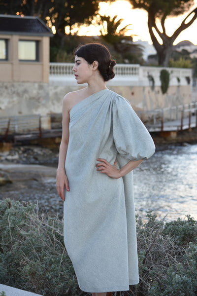 Coralie Dress in Crème Linen Gauze (Pre-Order, Ships April 28