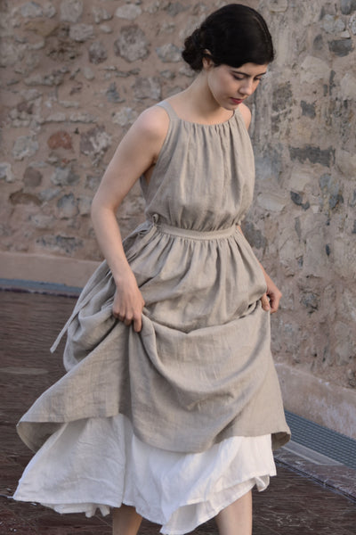 Coralie Dress in Crème Linen Gauze (Pre-Order, Ships April 28)