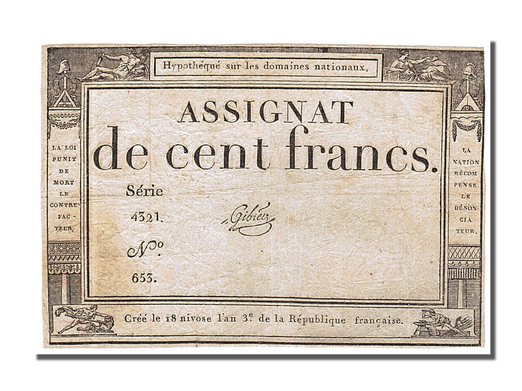 [#152043] 100 Francs type Domaines Nationaux, signé Gibier