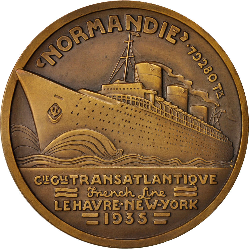 [#410481] France, Medal, Compagnie Générale Transatlantique, Normandie