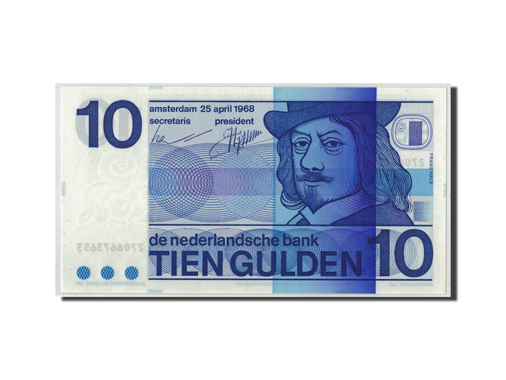 [#312313] Pays-Bas, 10 Gulden, 1968, KM:91b, 1968-04-25, NEUF