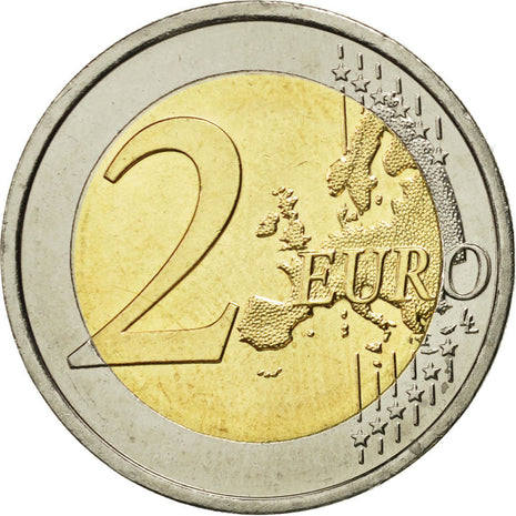 Portugal, 2 Euro, 10 ans de l'Euro, 2012, MS(63), Bi-Metallic