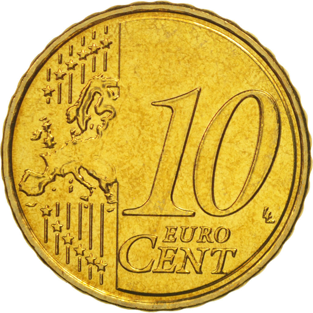 [#504438] Malte, 10 Euro Cent, 2008, SPL+, Brass, KM:128