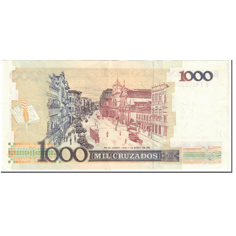 Banknote Brazil 1 Cruzado Novo On 1000 Cruzados 1988 Numiscorner Com