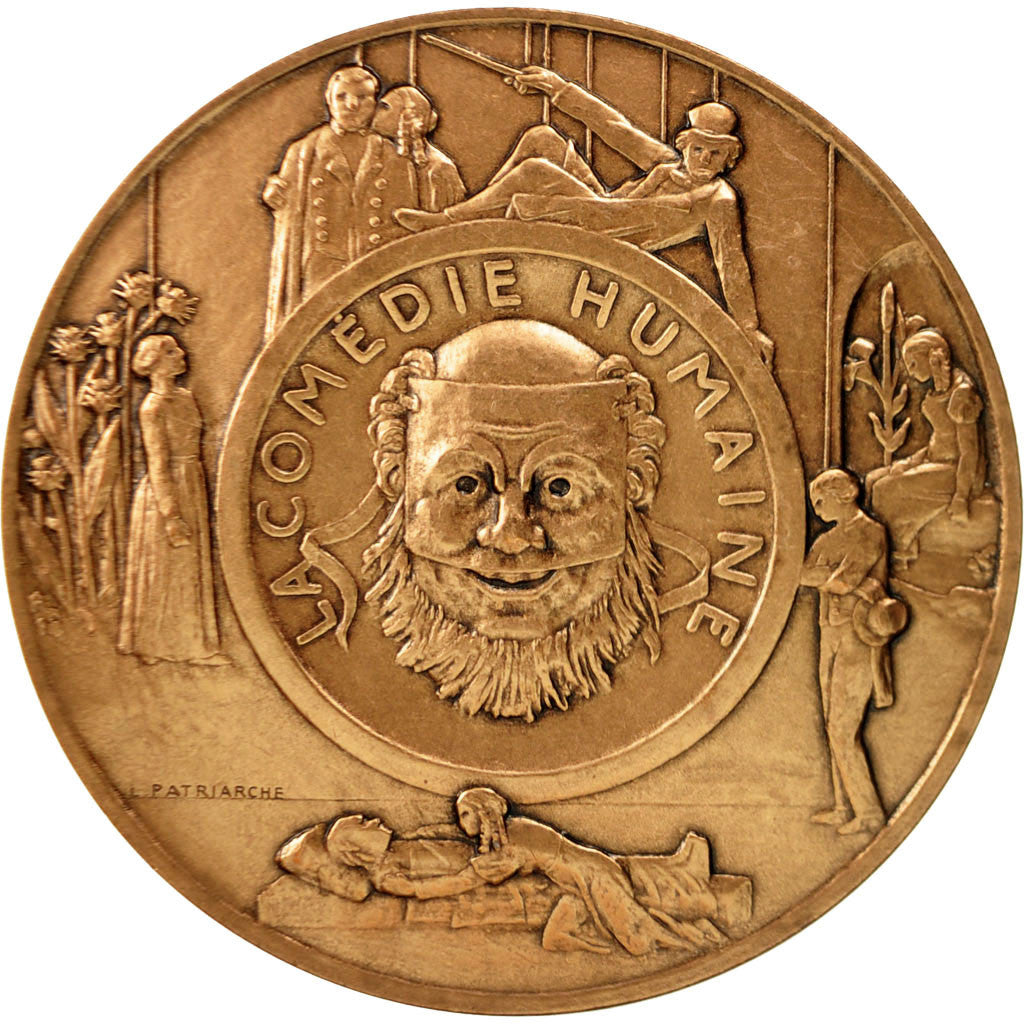 [#550219] France, Medal, Honoré De Balzac, Patriarche, SPL, Bronze