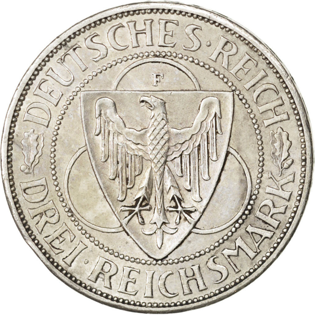 [#82099] Allemagne, République de Weimar, 3 Reichsmark 1930 F, KM 70
