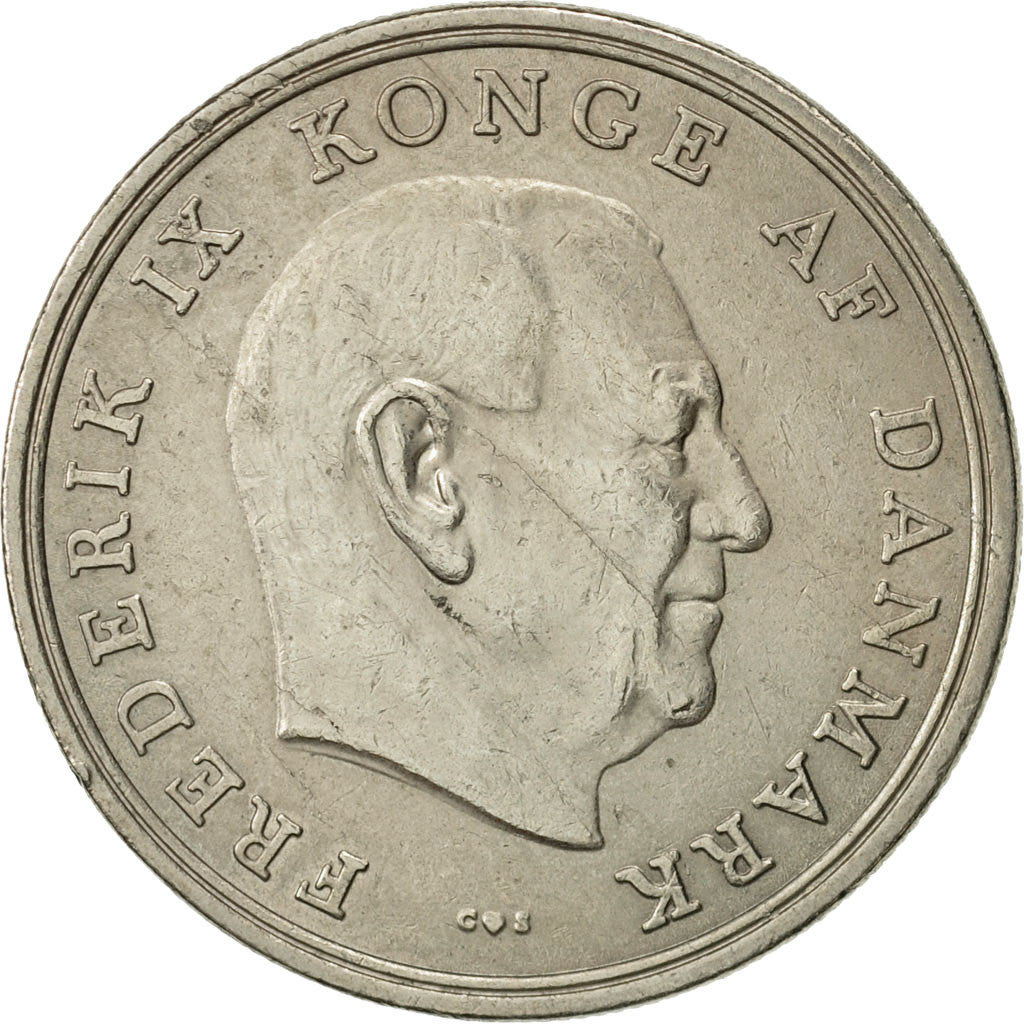 [#468291] Denmark, Frederik IX, 5 Kroner, 1960, Copenhagen, EF(40-45 ...