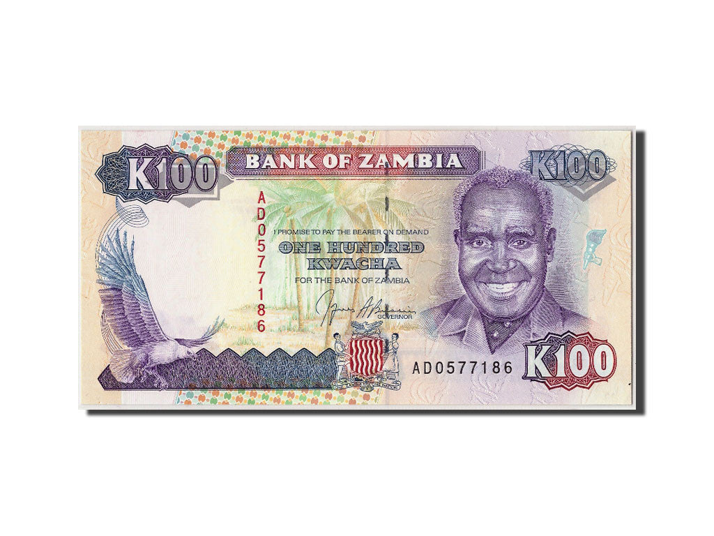 [#308211] Zambia, 100 Kwacha, non daté (1991), KM:34a, non daté, NEUF