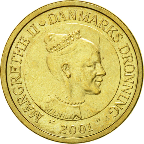 Underskrift Distrahere Kategori Coin, Denmark, Margrethe II, 10 Kroner, 2001, Copenhagen, | European Coins