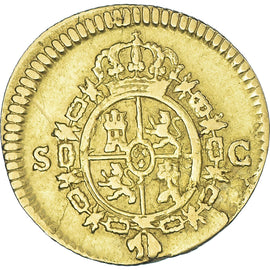 Coin, Spain, Charles III, 1/2 Escudo, 1788, Seville, VF(20-25), Gold, KM:425.2