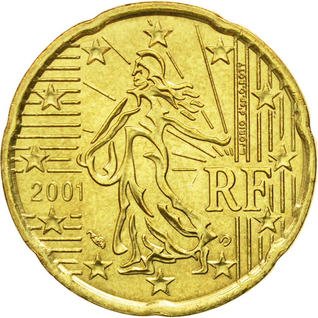 2001 20 euro cent coin value