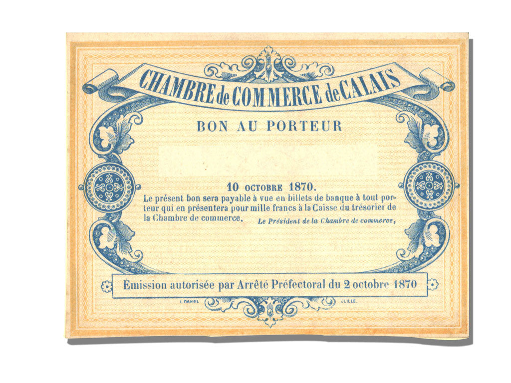 10774] Bon au porteur 5 Francs, Calais | eBay