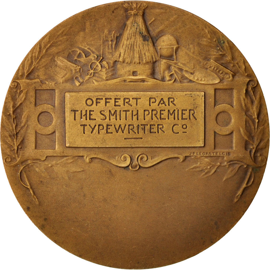 [#411907] Frankreich, Medal, The Smith Premier Typewriter Company, Arts &