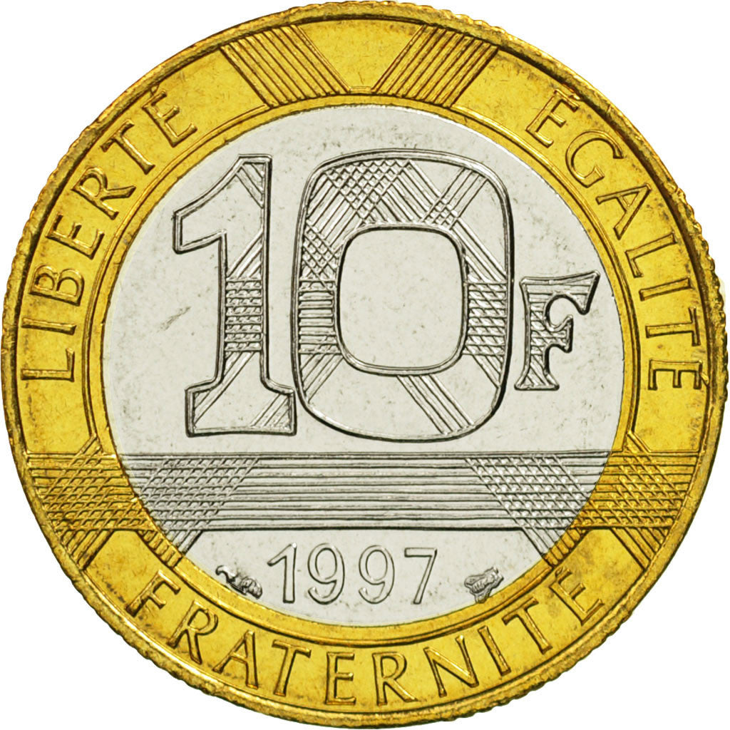 [#460734] France, Génie, 10 Francs, 1997, Paris, FDC, Aluminum-Bronze, KM:964.2