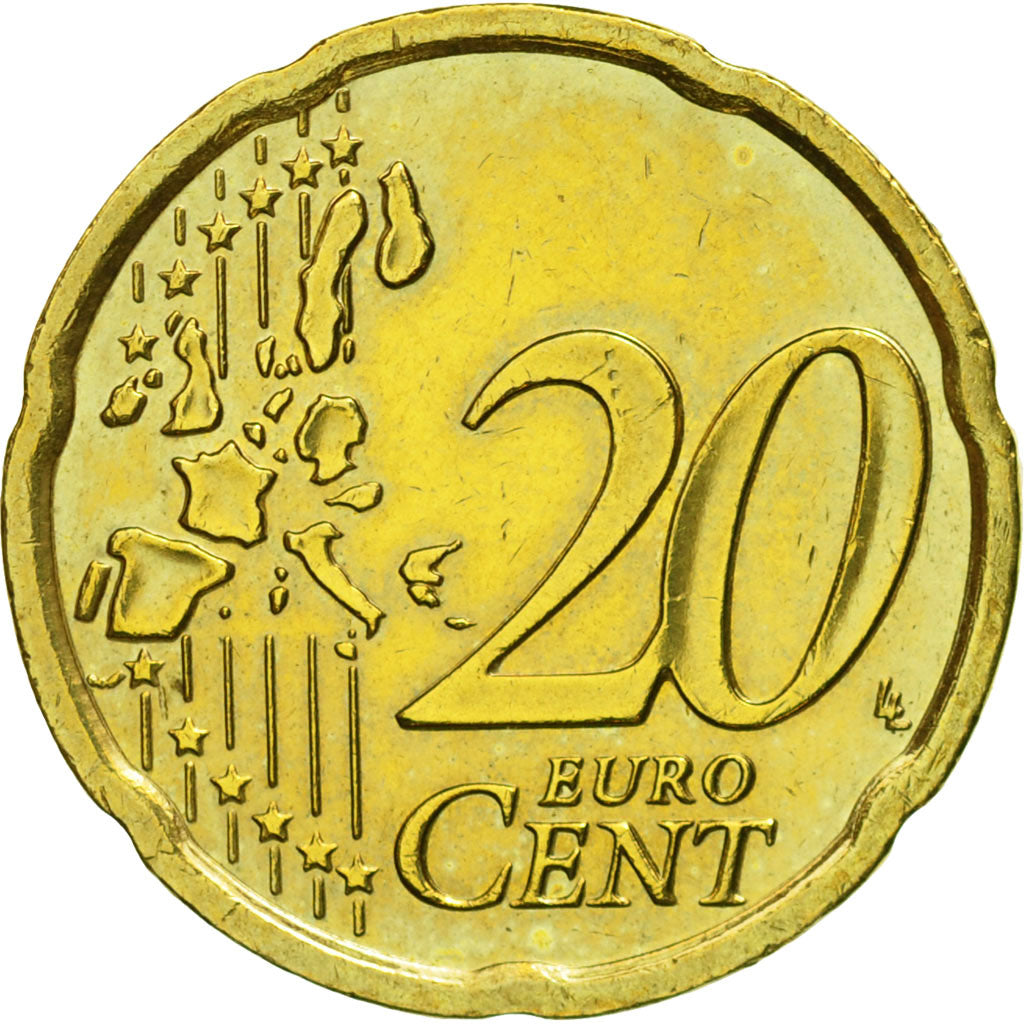 20 Euro Cent 2002. Монета 20 центов евро 2004. Монета 20 евро Аргентина.