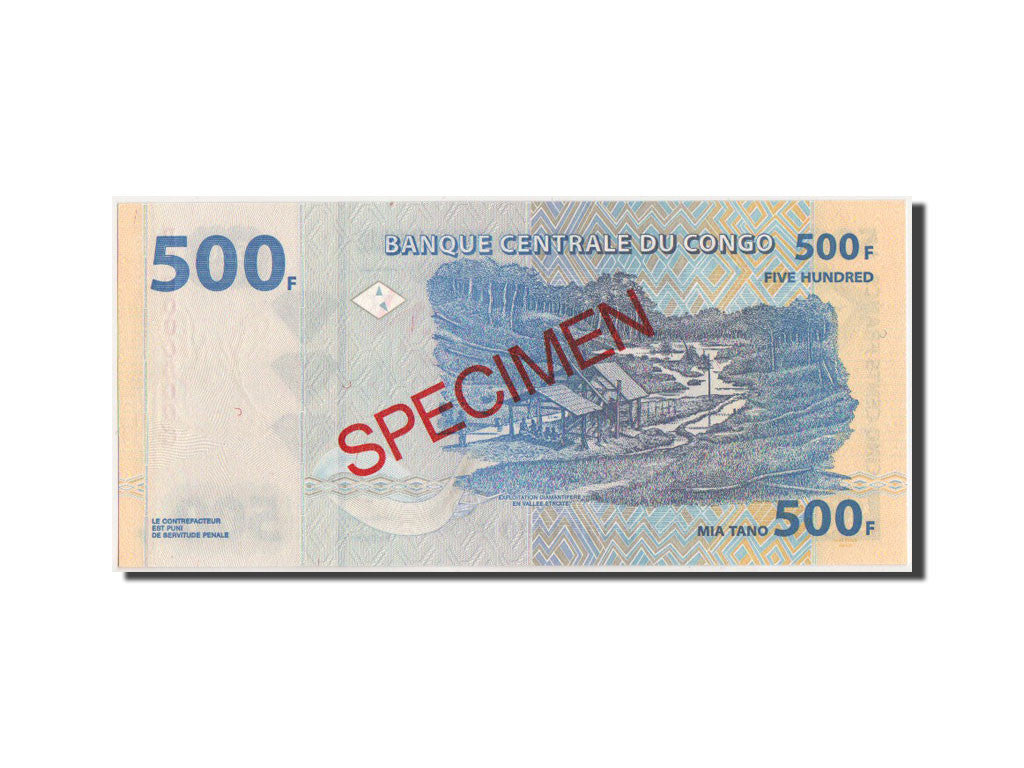 [#460084] Congo, 500 Francs, 04.01.2002, SPECIMEN, KM:96s, NEUF