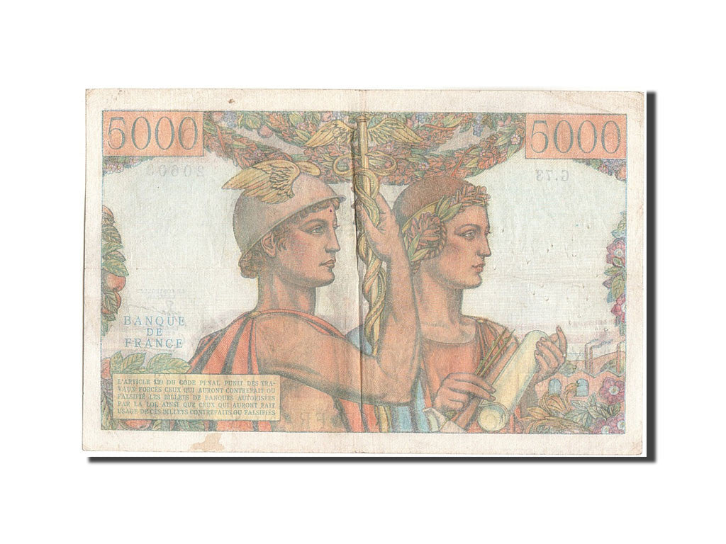 [#208980] France, 5000 Francs, 5 000 F 1949-1957 ''Terre et Mer'', 1951