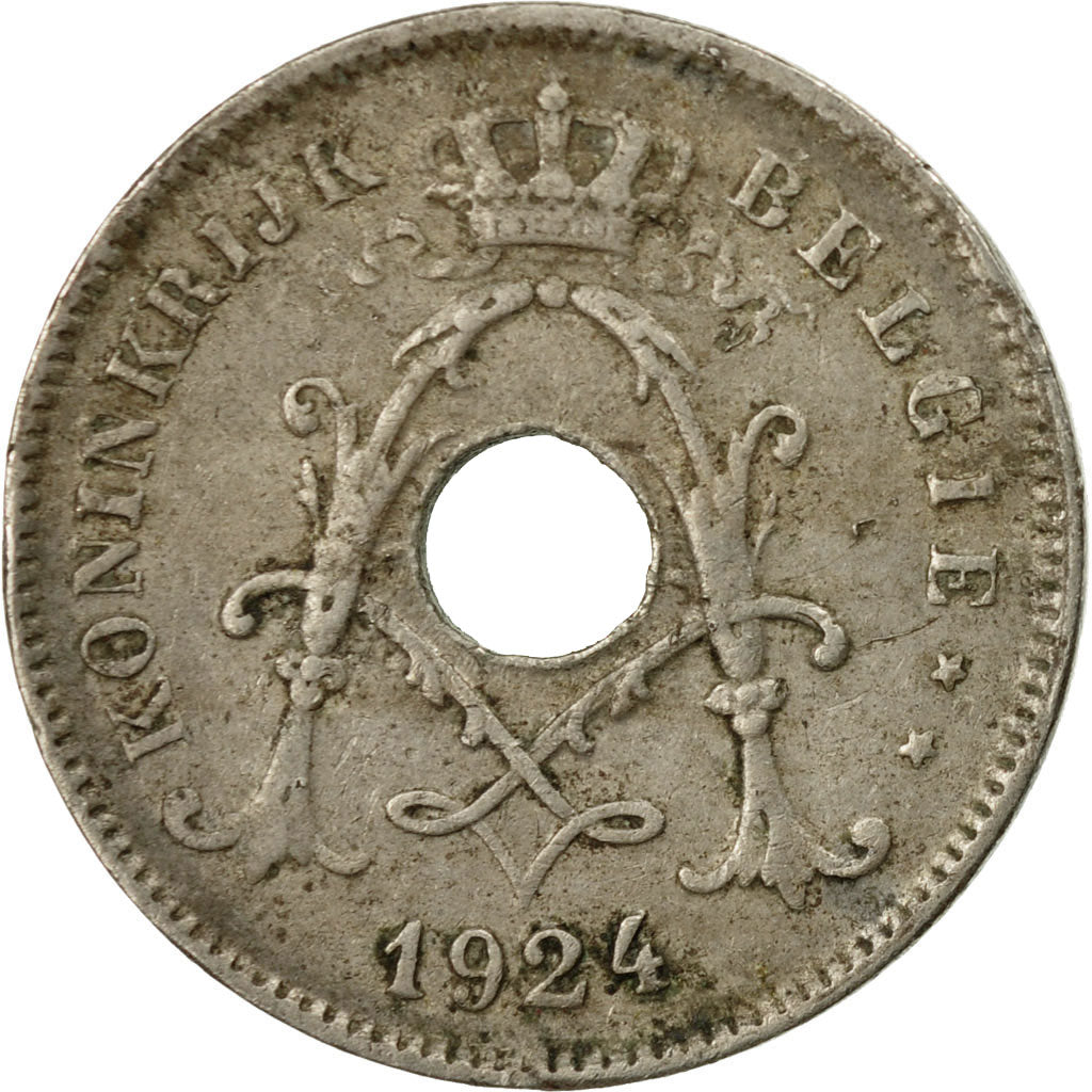 [#535280] Moneta, Belgio, 10 Centimes, 1924, B+, Rame-nichel, KM:86