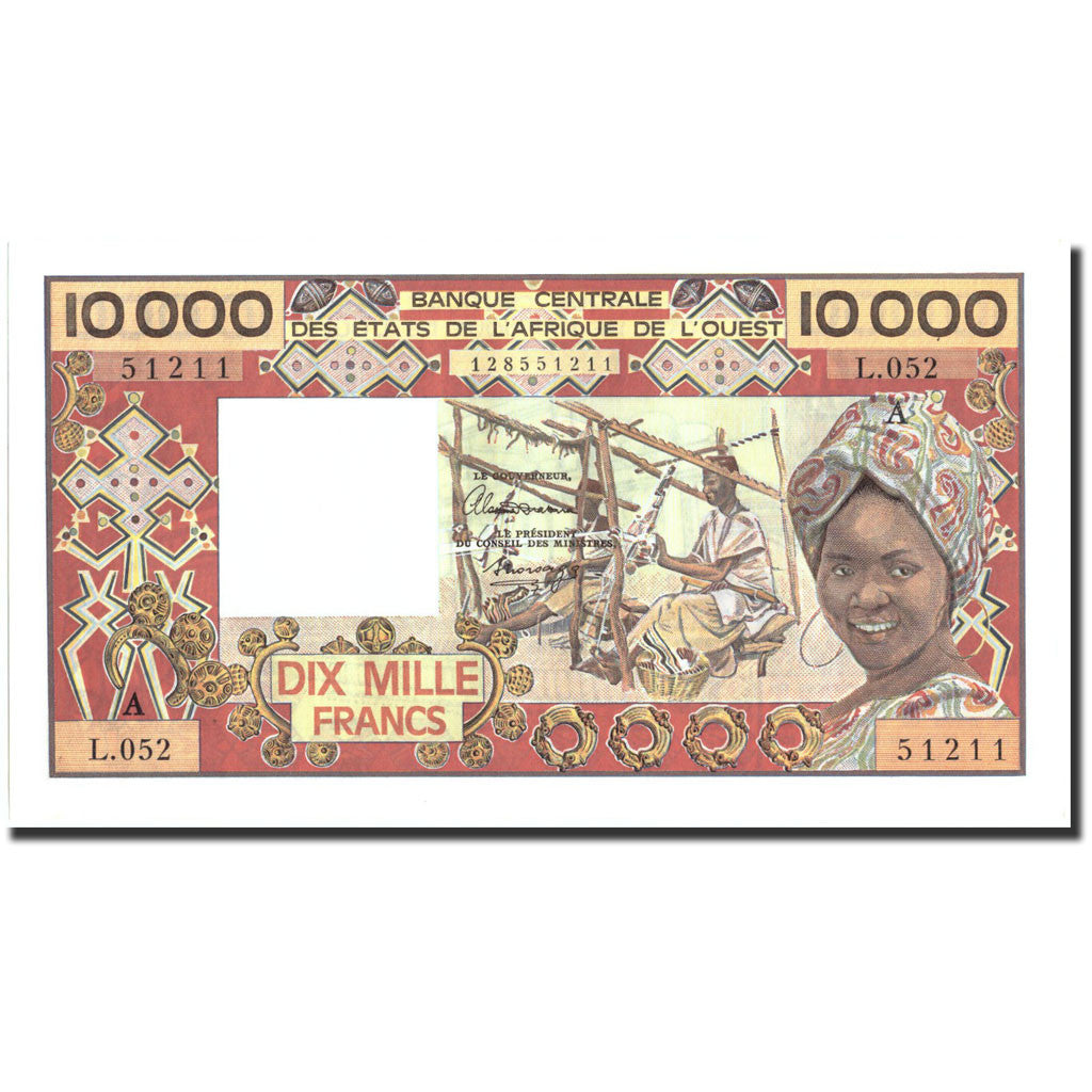 [#211922] Estados del África Occidental, 10,000 Francs, Undated (1977-92)