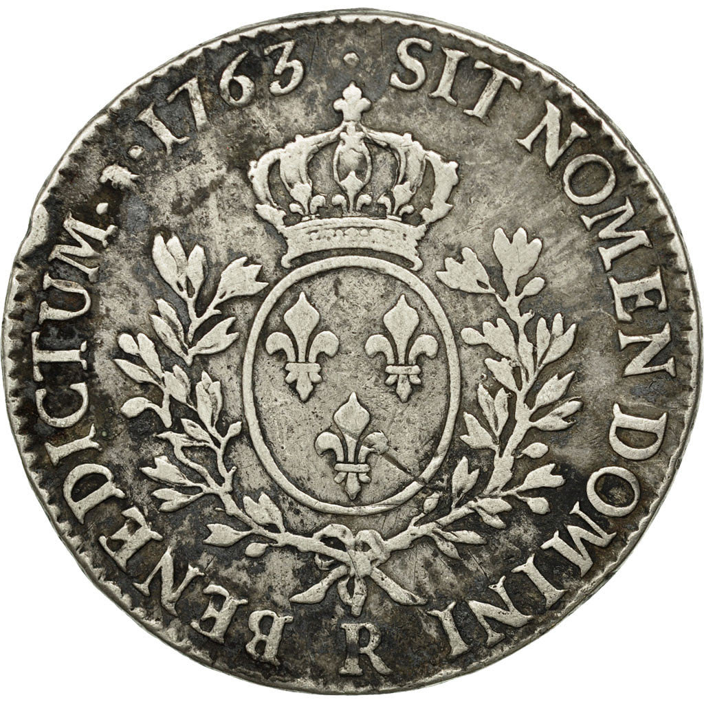 [#451718] France, Louis XV, Ecu, 1763, Orléans, TB+, Argent, KM:523.18