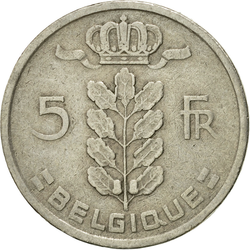 1950 belgium 5 fr coin