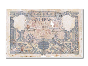 France, 100 Francs, 100 F 1888-1909 ''Bleu et Rose'', 1905, KM #65c,...