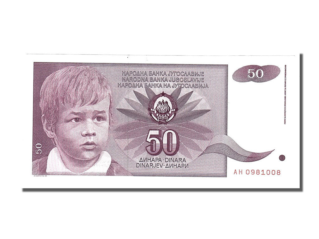 [#152933] Yougoslavie, 50 Dinara type 1990