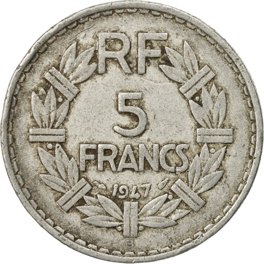 547106 Coin France Lavrillier 5 Francs 1947 Beaumont Le Roger