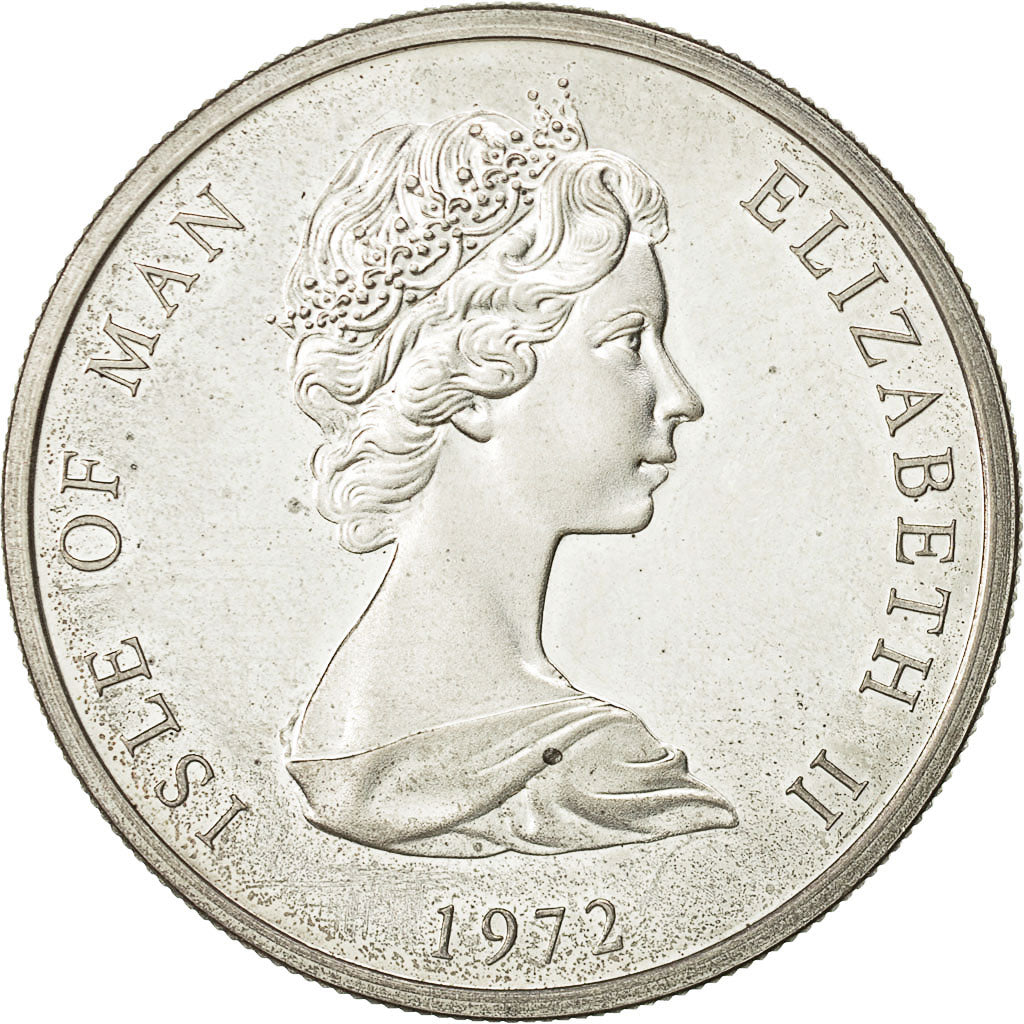 [#492757] Coin, Isle of Man, Elizabeth II, 25 Pence, 1972, MS(63 ...